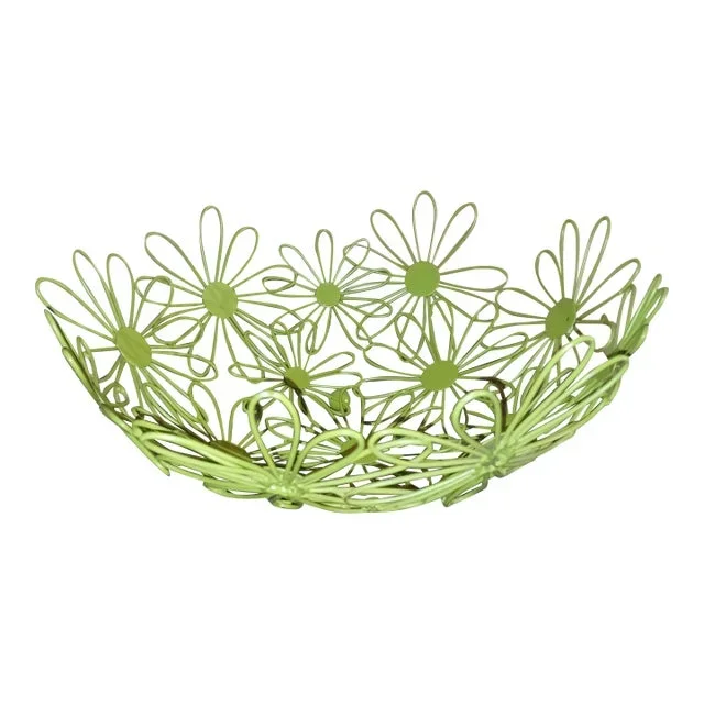 Vintage Daisy Heavy Wire Basket