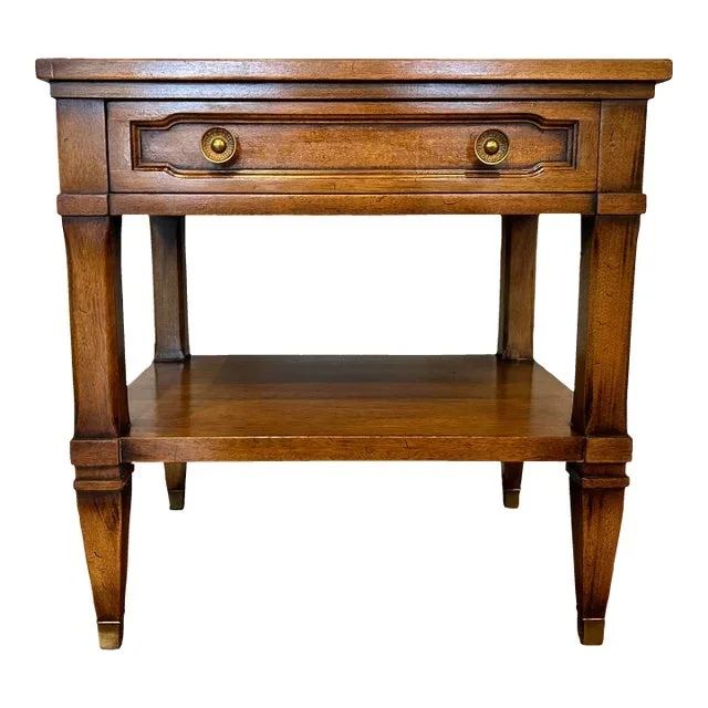Vintage Drexel Triune Nightstand – Italian Neoclassical Mid-Century Modern End Table