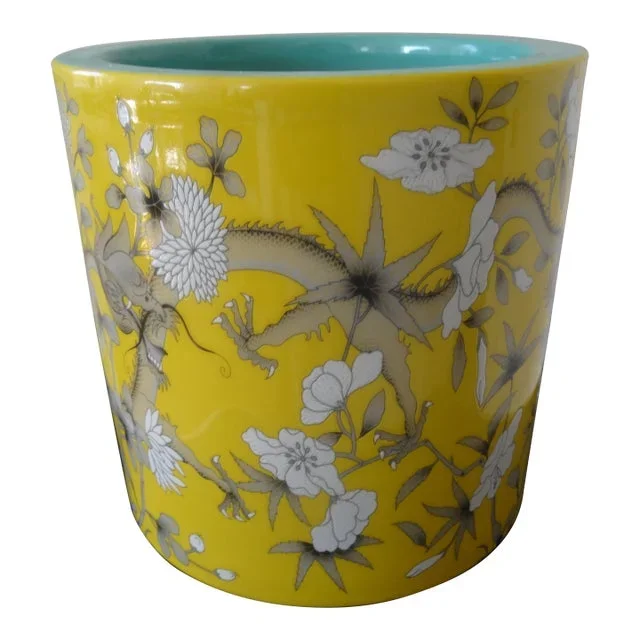Vintage Famille Jaune Chinese Jardinere
