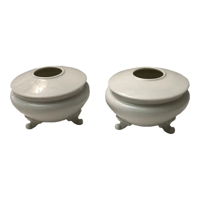 Vintage Footed Bouillon Cups Dialed After Lemogues- a Pair