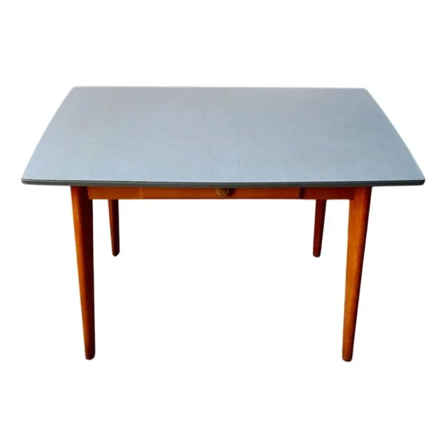 Vintage Formica Table with Compass Legs, 1960s