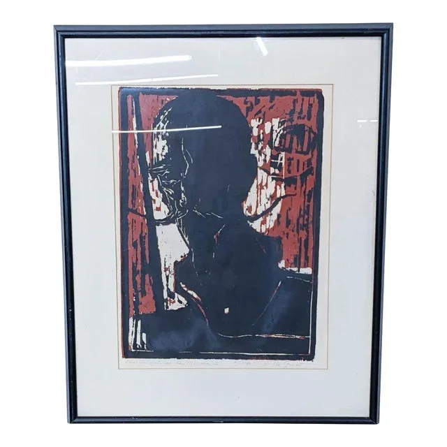 Vintage Framed Print by George Hugh De Groat Don Quixote De La Mancha Signed