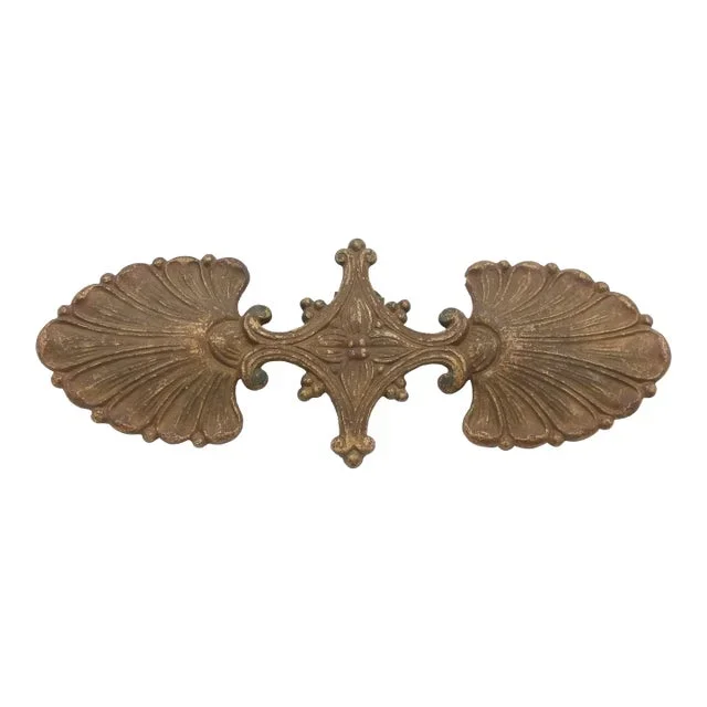 Vintage French Bronze Plated Cast Iron Applique