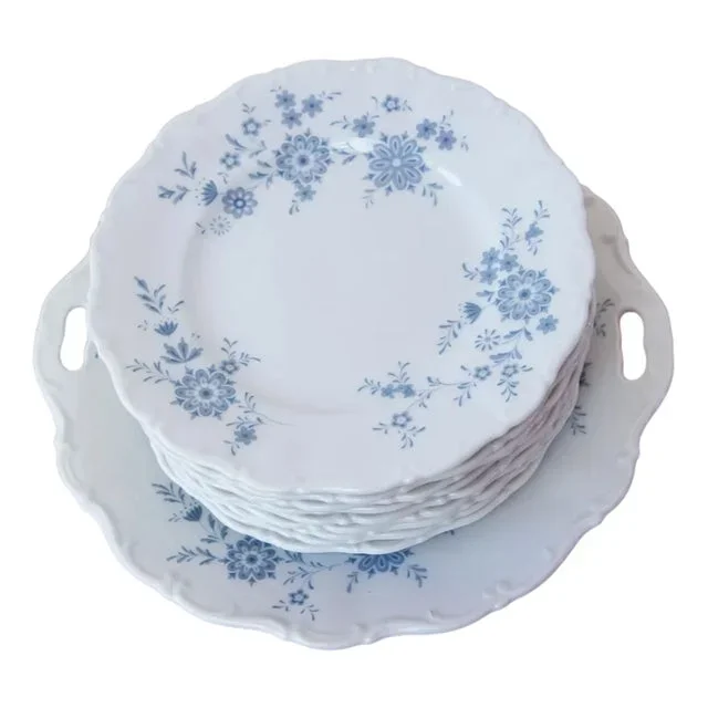 Vintage German Dessert Service by Seltmann Weiden, Set of 8