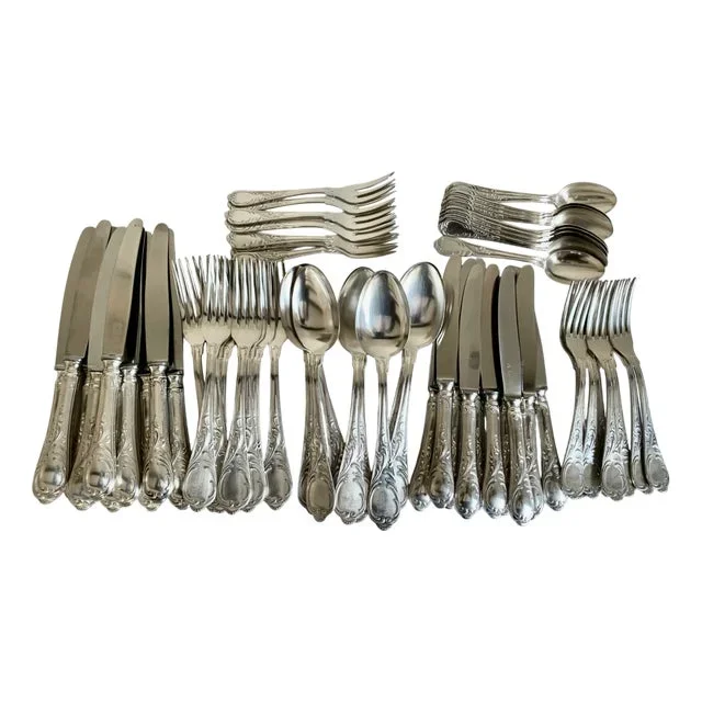 Vintage German Solingen Silver Plated Cutlery, 1965, Set of 70