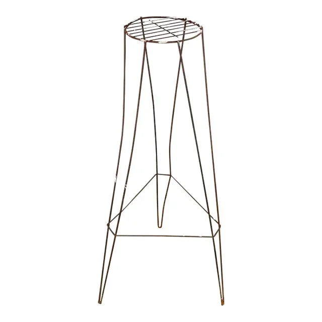 Vintage Mid-Century Modern Iron Tripod Plant Stand