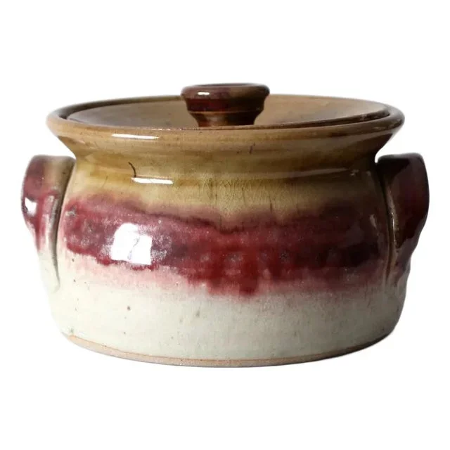 Vintage Nichols Pottery Covered Bowl