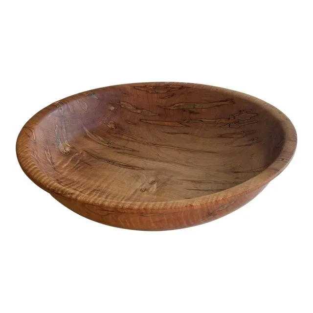 Vintage Oversized Wood Bowl, Signed