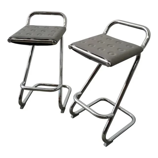 Vintage Steel Stool, Italy