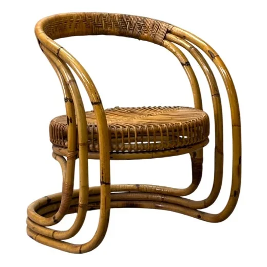 Vintage Wicker Armchair, 1960s