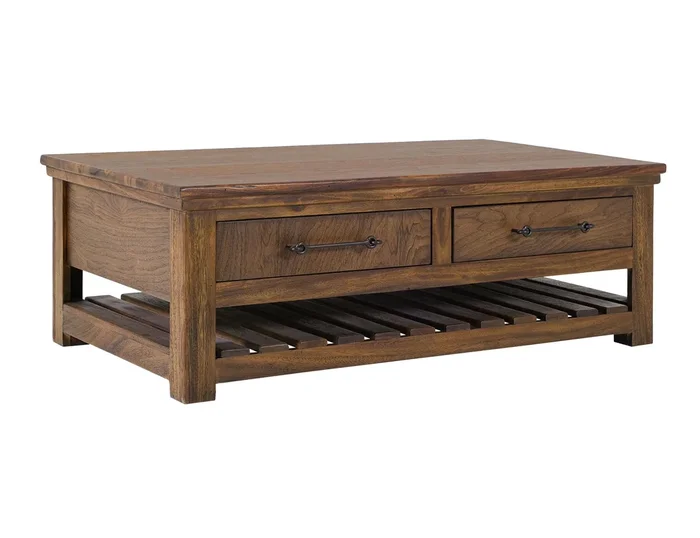 Walnut – 4 Drawer Cocktail Table – Walnut Brown