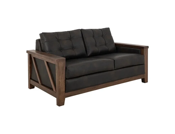 Walnut – Loveseat – Licorice Black