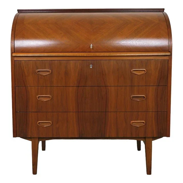 Walnut Secretary Desk by Egon Ostergaard for SMI, Sweden, 1960s