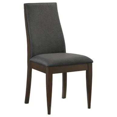 Wes Upholstered Dining Side Chair Dark Walnut (Set of 2) / CS-115272