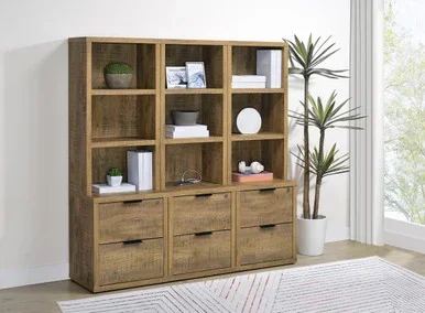 Westpark 3-piece Wall Unit Bookcase Set with USB Mango / CS-802693-S3