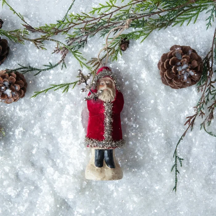 Wine Velvet Belsnickel Ornament