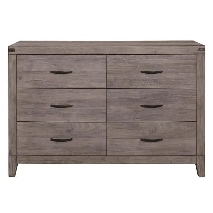 Woodrow 6 Drawer Dresser in Gray 2042-5