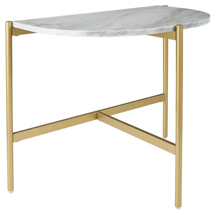 Wynora – White/gold – Chair Side End Table