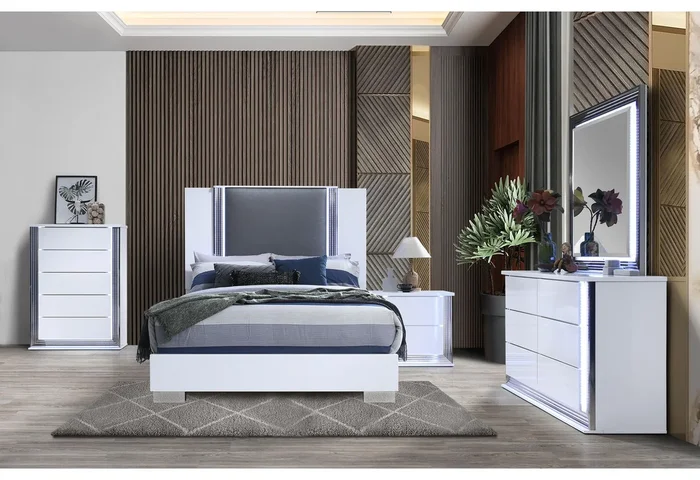 YLIME-SMOOTH WHITE-QBG W/ VANITY SET-N